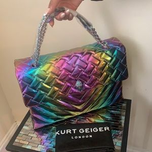 KURT GEIGER LONDON KENSINGTON XXL LEATHER SHOULDER BAG